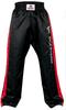 Satinhose KICK BOXING schwarz-rot Anzuege Kickboxing Freestyle Hosen Kickboxen satin Einzelhose Einzelhosen Kleidung Bekleidung kampfsport