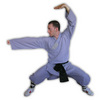 Sportimex Leichter Shaolin Anzug grau-blau