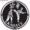 Aufnäher Karate groß Accessoires Sticker Aufnäher Stickabzeichen Karate