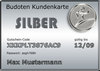 Kundenkarte Silber 10% Rabatt Kundenkarten Rabattkarte Rabattsystem Rabatte Card Gold Silber Bronze Platin Silver Kundenkarte