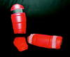 Schienbein- und Spannschutz PU rot CE Safety CE Spann-Gelenkschutz Schienbeinschutz Spannschutz