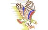 Stickmotiv Fliegender Adler / Flying Eagle DAC-WL0974 Bestickung Bestickungsservice Textilbestickung Stickservice Individuelle motivbestickung Stickdesign Stickmotiv Divers Adler Vogel Vögel Wildtiere