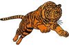 Stickmotiv Tiger DAC-MA0117 Bestickung Bestickungsservice Textilbestickung Stickservice Individuelle motivbestickung Stickdesign Stickmotiv Divers Tiger Löwe Panther Raubkatze Tiere Wildtiere Leopard