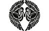 Stickmotiv Kraniche / Cranes, Crest - EMB-NZ534 Bestickung Bestickungsservice Textilbestickung Stickservice Individuelle motivbestickung Stickdesign Stickmotiv Divers Japan japanisch  Wappen