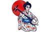 Budoten Stickmotiv Geisha mit Shamisen / Playing the Shamisen - EMB-FA419