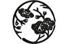 Stickmotiv Pflaumenblüte / Plum Blossom, Crest - EMB-NZ535 Bestickung Bestickungsservice Textilbestickung Stickservice Individuelle motivbestickung Stickdesign Stickmotiv Divers Japan japanisch  Wappen