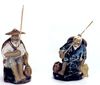 Chinesische Fischer Accessoires Budo-Flair Geschenk Keramik chinesische+figuren Divers Statue Statuette