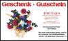 Brief-Geschenkgutschein mit Blumen-Design Geschenkgutscheine briefgutschein blumenstrauss geburtstag liebe valentinstag
