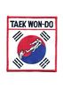 Stickabzeichen Koreanische Flagge Accessoires Taekwondo Flagge Sticker Aufnäher Stickabzeichen Divers TKD