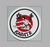 Stickabzeichen Karate weiß-rot Accessoires Sticker Aufnäher Stickabzeichen Karate