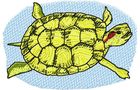 Budoten Stickmotiv Teichschildkröte / Pond Turtle - EMB-FL588