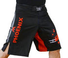 PHOENIX MMA Shorts schwarz-rot-grau Stretch