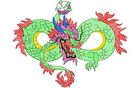 Budoten Stickmotiv Chinesischer Drache / Chinese Dragon DAC-WC0110