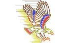 Budoten Stickmotiv Fliegender Adler / Flying Eagle DAC-WL0974