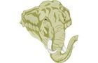 Budoten Stickmotiv Asiatische Elefant / Asian Elefant - EMB-WL2297