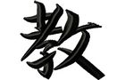 Budoten Stickmotiv Unterrichten / Teach - EMB-LJ029, chinesische / japanische Schriftzeichen