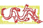 Budoten Stickmotiv Jahr des Drachen / Year of the Dragon EMB-NW938, chinesische / japanische Tierkreiszeichen
