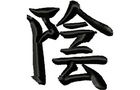 Budoten Stickmotiv Yin EMB-LJ039, chinesische / japanische Schriftzeichen