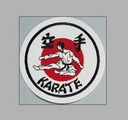 KWON Stickabzeichen Karate weiß-rot