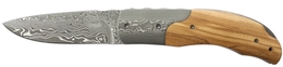 Damast-Taschenmesser in dekorativer Holz-Geschenkbox