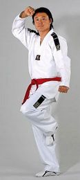 Taekwondo-Anzug Godanja weißes Revers