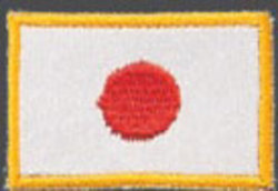 Stickabzeichen Japan-Flagge