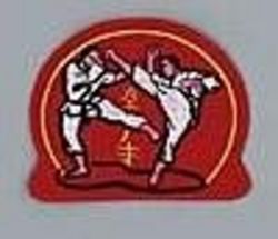 Stickabzeichen Karate rot