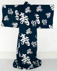 Long Life Kimono blau