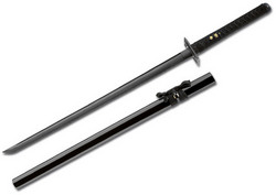 Handforged black damascus Ninja Sword