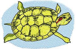Stickmotiv Teichschildkröte / Pond Turtle - EMB-FL588