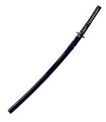 Iaido-Schwert stumpfe klinge mit schwarzer Scheide