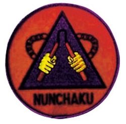 Stickabzeichen Nunchaku