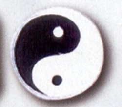 Stoffabzeichen Yin & Yang