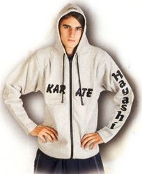 Kapuzenjacke Hayashi  Karate  grau