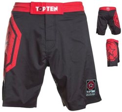 MMA Shorts Octagon in rot-schwarz