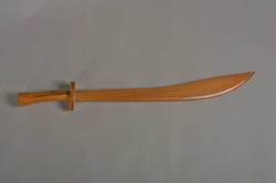 Kung-Fu-Säbel aus Holz 83 cm mit Hohlkehle