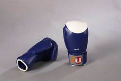 Ju-Sports Leder Boxhandschuhe Competition blau/weiß