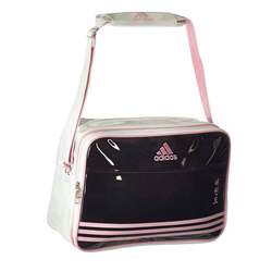 Retro Umhänge Tasche Teakwondo, Schwarz - Pink - Weiß