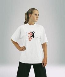 T-Shirt weiß mit Druck Dragon Kung Fu