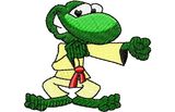 Stickmotiv Kampfsport Frosch / Karate Frog - EMB-SP2007