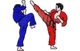 Stickmotiv Martial Arts Kämpfer / Karate Fighter - EMB-SP3305