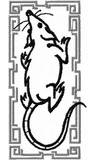Stickmotiv Jahr der Ratte / Year of the Rat EMB-NW934, chinesische / japanische Tierkreiszeichen