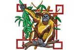 Stickmotiv Orang Utah / Affen / Orangutan - EMB-WM997