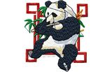 Stickmotiv Panda mit Bambus / Panda and Bamboo- EMB-WM992
