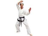 Taekwondo Anzug Master Dobok mit schwarzen Streifen