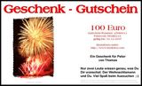 Brief-Geschenkgutschein Karten-Design  Feuerwerk