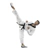 Taekwondo WTF suit, black lapel uniform taekwondo