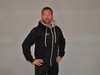 Hoodie Jacke in schwarz-grau freizeitartikel trainingsanzuege freizeitanzuege jacken einzeljacken kleidung bekleidung trainingsanzug