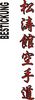 Embroidery motif Shotokan Karate-Do, Japanese characters guertel bestickung budo gürtel gürtelbestickung bestickungsservice textilbestickung stickservice individuelle motivbestickung obi kampfsportgürtel anzugsbestickung asiatische japanische kanji bestickung kimono stickmotiv okinawa karate stilrichtungen