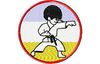 Stickmotiv Patch Karate Kid - EMB-9233 bestickung bestickungsservice textilbestickung stickservice individuelle motivbestickung stickdesign stickmotiv kampfsport judo karate kungfu kung+fu kendo kenjutsu schwertkampf aikido kickboxen kickboxing martial arts jeet+kune+do taekwondo jeetkune